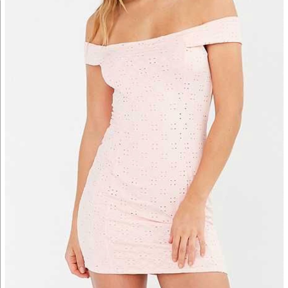 UO Eyelet Off-the-shoulder Bodycon - Picture 2 of 8